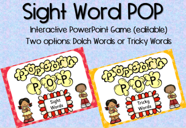 Sight Word POP Interactive Game (Dolch & Tricky Words)