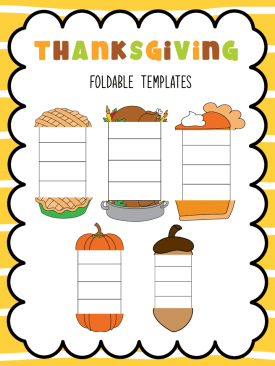 Thanksgiving Foldable Templates