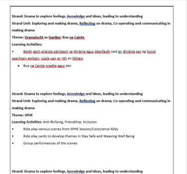 1st/2nd Class Arts Education Bundle (Drama, Music, Art) (September to June) Long Term Planning