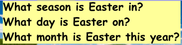 Easter - keywords and activities