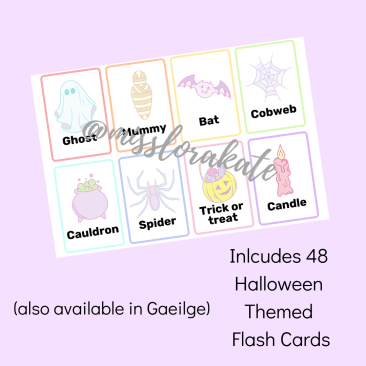 48 Halloween Flash Cards