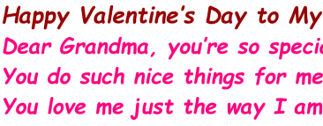 Valentine Poem to Grandmother