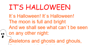 'It's Halloween' poem