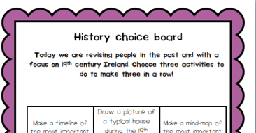 history choice board