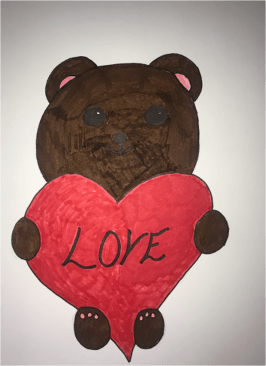 valentines day card how to draw a love bear
