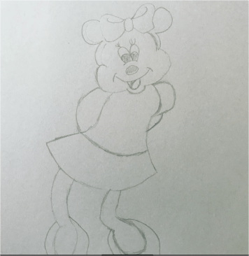 How to draw Minnie Mouse PP