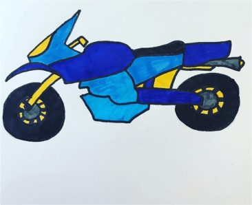 How to draw a motorbike pp