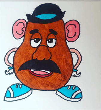 How to draw Mr Potato Head pp