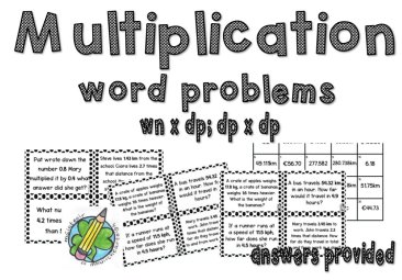 Multiplication Task Cards (wn/dp, dp/dp)