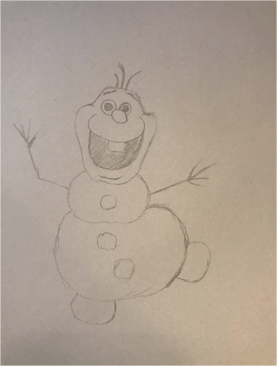 How to draw Olaf step by step