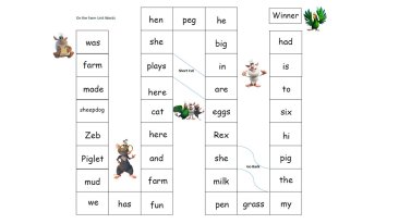 Starlight 'On the Farm' Word Game