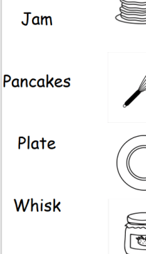 Pancake Tuesday Matching worksheets