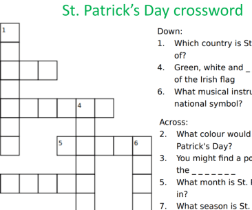 St. Patrick's Day crossword
