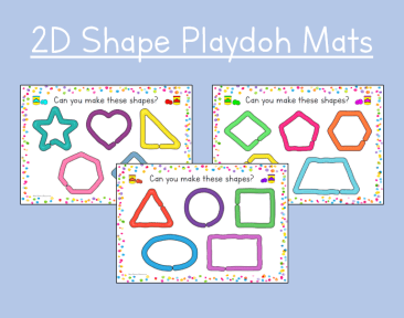 2D Shapes Playdoh Mats