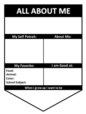 All About Me Banner - Back to School - Template