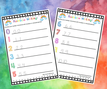 rainbow writing preview