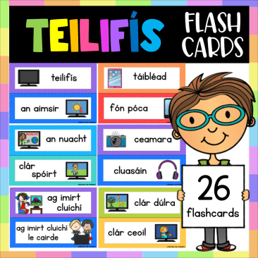 teilifis flashcards cover