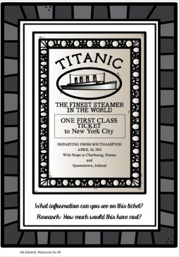 Titanic Worksheets
