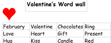 Valentine's Wordwall