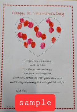 Valentines Day Poem and Art for Infants