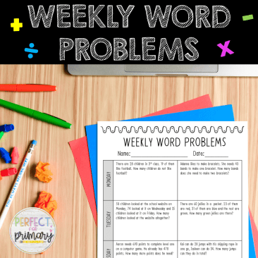 Weekly Word Problems - 4 months of word problems