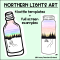 Northern Lights in a Bottle Art