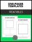 One-Pager Templates/Graphic Organizer